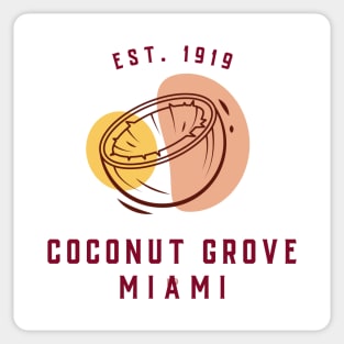 Coconut Grove Miami Established 1919 Sticker
